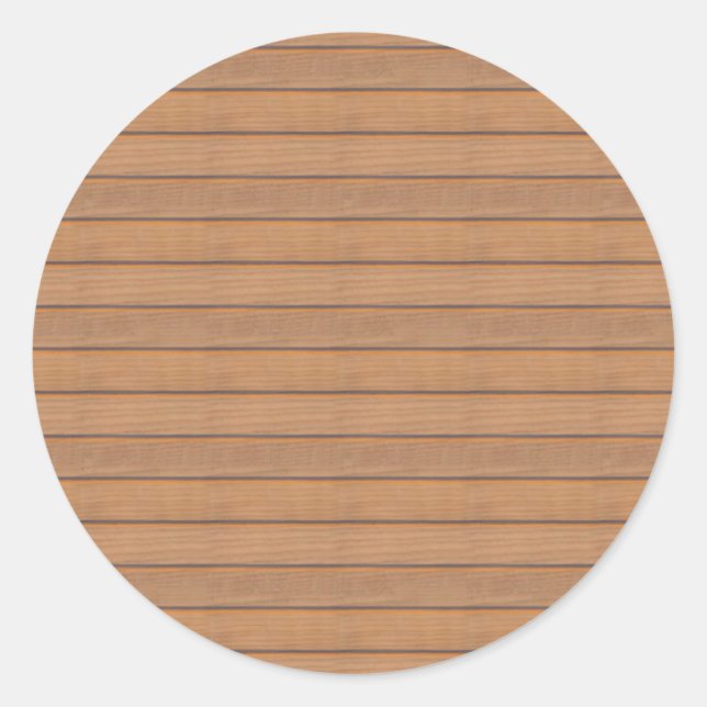 Wood Custom Blank Trendy Nature Elegant Template Classic Round Sticker (Front)