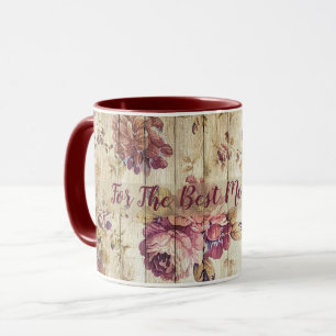 Wood Customise Rose Modern Popular Floral Mug