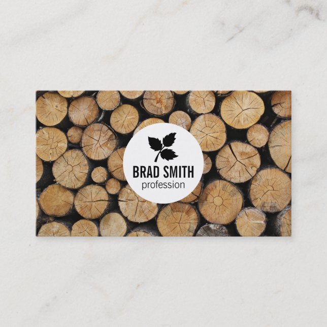 Wood Cut \ Logs Business Card (Front)