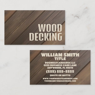 Wood Decking Business Card