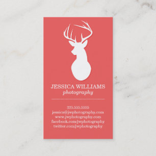 Wood & Deer Business Cards Rustic