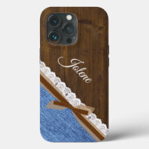 Wood Denim and Lace Western Themed 
