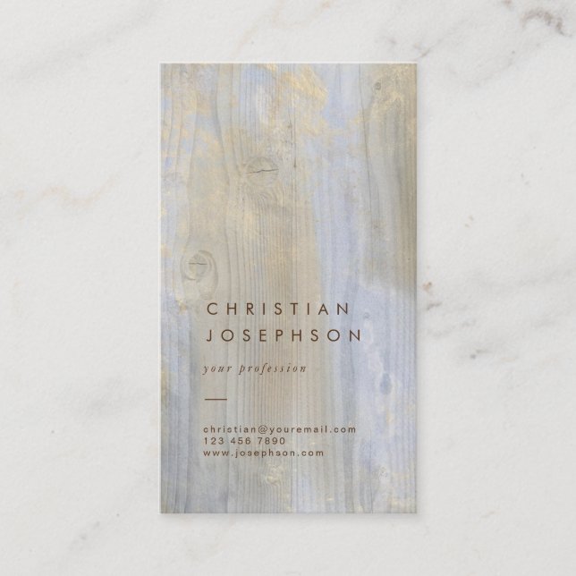 wood design business card (Front)