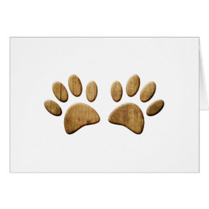 Wood Dog Paw Print