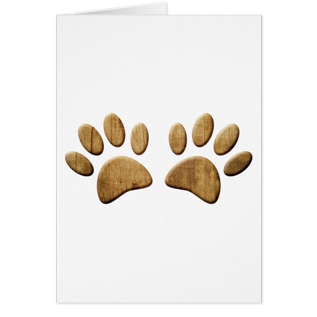 Wood Dog Paw Print (Front)