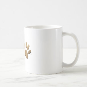 Wood Dog Paw Print Coffee Mug