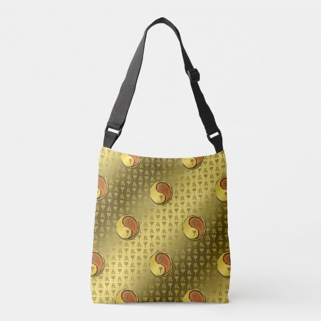 Wood Dragon Crossbody Bag (Front)
