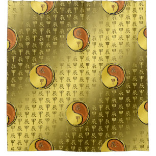Wood Dragon Shower Curtain