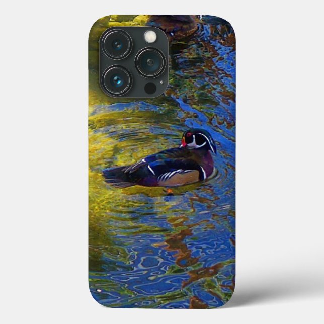 Wood Duck #2 iPhone 13 Pro Case (Back)
