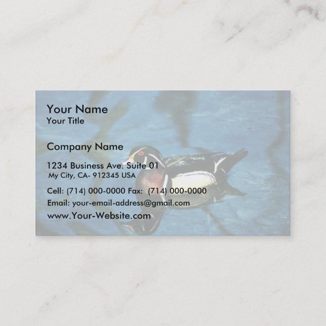 Wood Duck Business Card (Front)