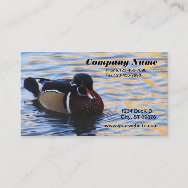 Wood Duck Business Card (Front)