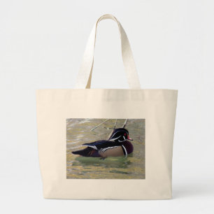 Wood Duck Drake Large Tote Bag