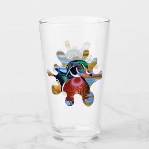 Wood Duck Drinking Glasses, Duck Hunting Glass
