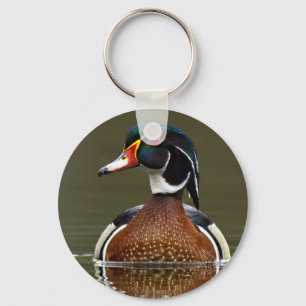 Wood Duck on Water Key Ring