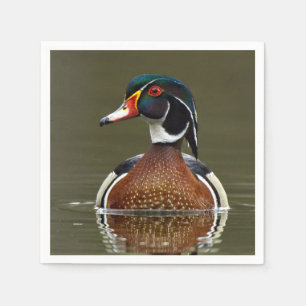 Wood Duck on Water Napkin