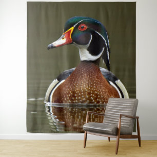 Wood Duck on Water Tapestry