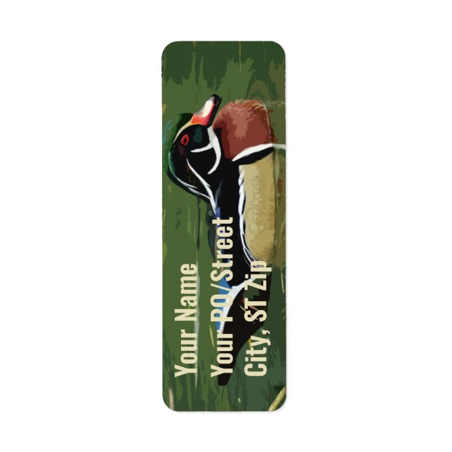 Wood Duck Return Address Labels (Front)