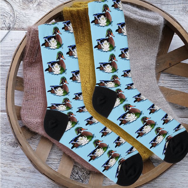 Wood Duck Water Lily Socks (Creator Uploaded)