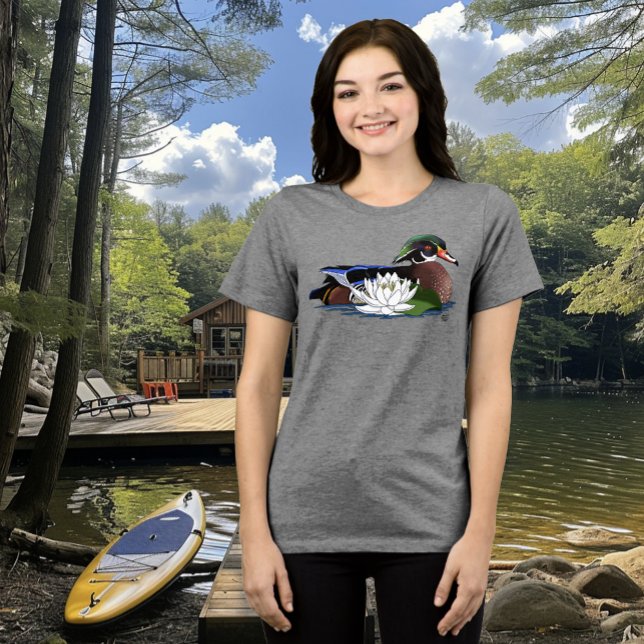 Wood Duck Water Lily Tri-Blend Shirt (Creator Uploaded)