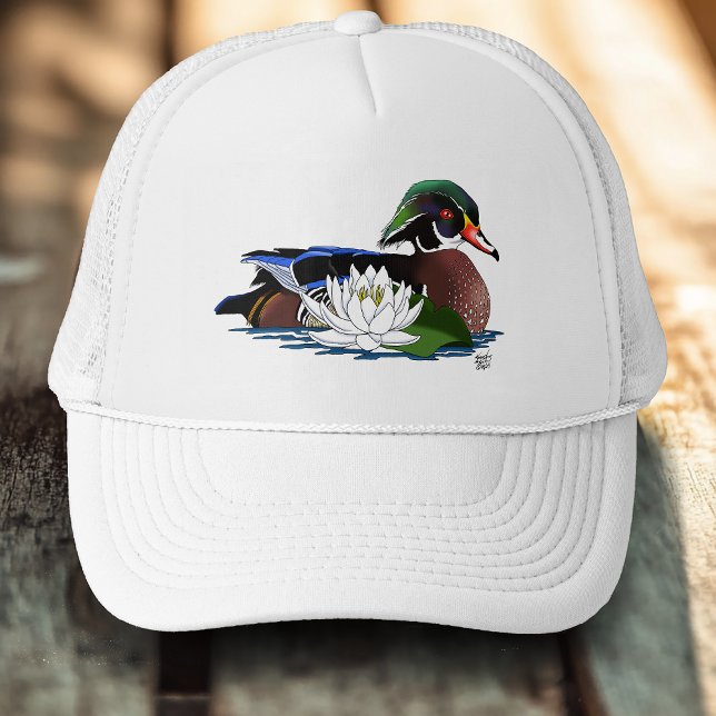 Wood Duck Water Lily Trucker Hat (Creator Uploaded)