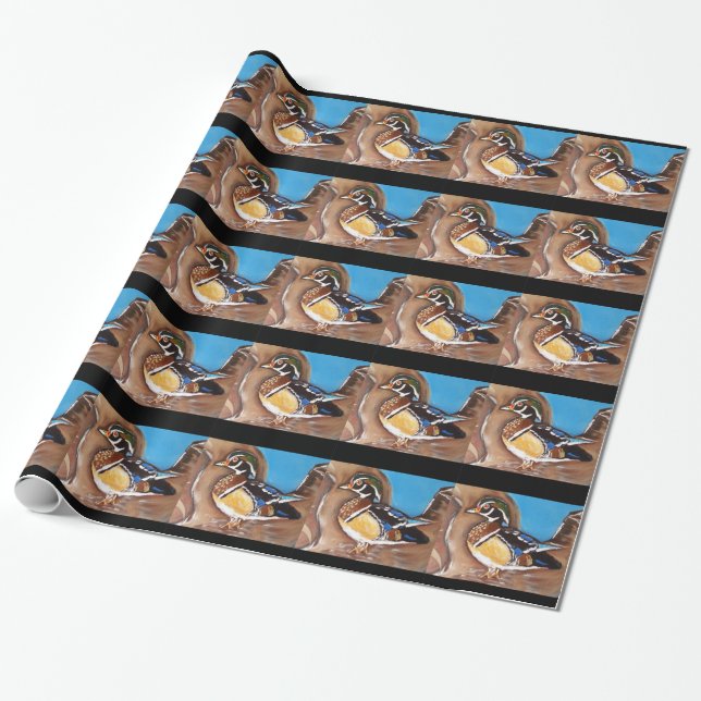 WOOD DUCK WRAPPING PAPER (Unrolled)
