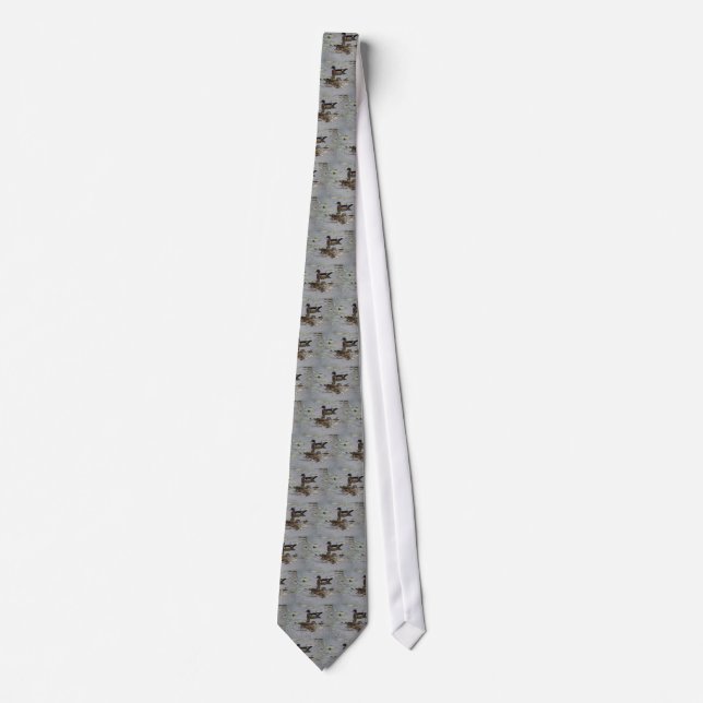 Wood Ducks Grey Tie (Front)