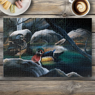 Wood Ducks Pond Jigsaw Puzzle