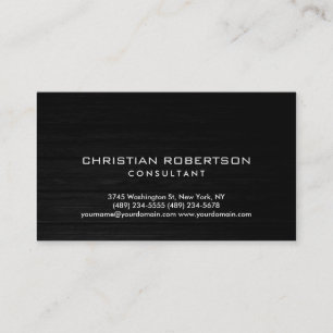 Wood Effect Grey Modern Consultant Business Card