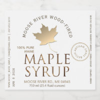 Wood Fired Maple Syrup White Gold Maple Leaf