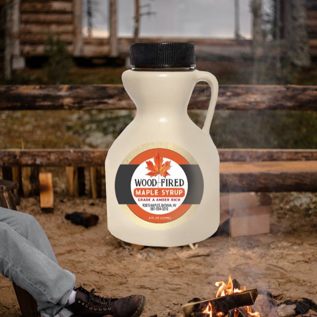Wood Fired Orange Maple Syrup Label (Creator Uploaded)