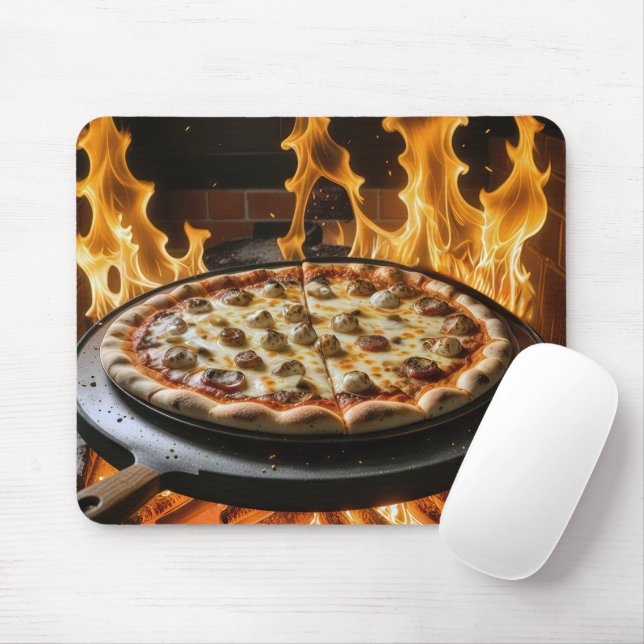 Wood-fired Pizza Mouse Pad (With Mouse)