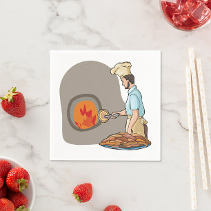 Wood Fired Pizza Oven Chef Napkin