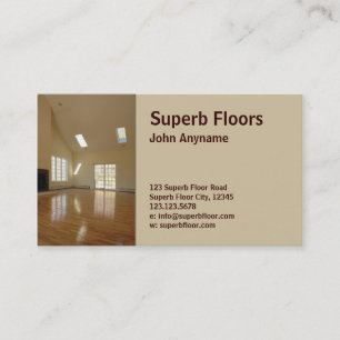 wood floor business card
