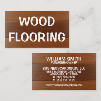 Wood Flooring Installer Business Card