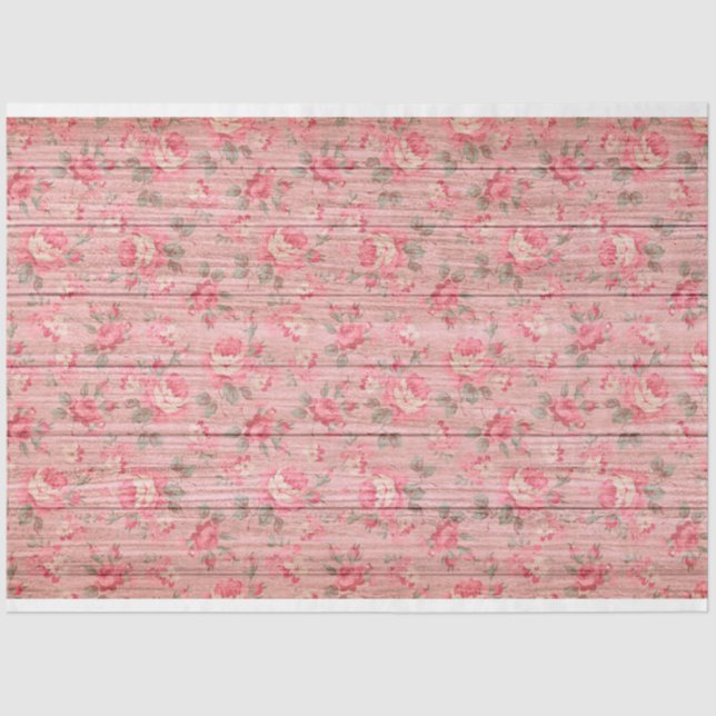 Wood Floral Modern Popular Tissue Paper (Front)
