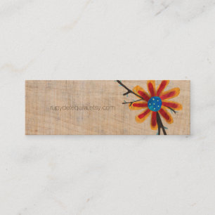 Wood Flower Mini Business Card
