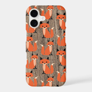 Wood fox cute retro whimsical hipster foxes vintag