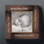 Wood Frame Custom Name Square Picture Frame<br><div class="desc">This design features a faux rustic wood frame. Click the customise button for more flexibility in modifying the text. Variations of this design, different paper types, as well as coordinating products are available in our shop, zazzle.com/store/doodlelulu. Contact us if you need this design applied to a specific product to create...</div>