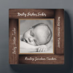 Wood Frame Custom Name Square Picture Frame<br><div class="desc">This design features a faux rustic wood frame. Click the customise button for more flexibility in modifying the text. Variations of this design, different paper types, as well as coordinating products are available in our shop, zazzle.com/store/doodlelulu. Contact us if you need this design applied to a specific product to create...</div>