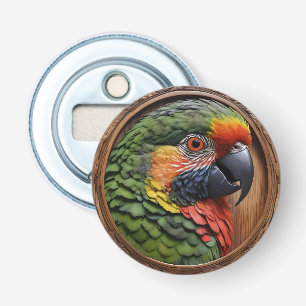 Wood Framed Australian Rainbow Lorikeet, Bottle Opener