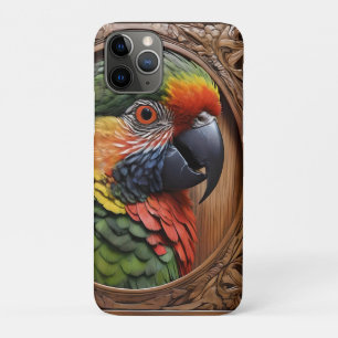 Wood Framed Australian Rainbow Lorikeet, Case-Mate iPhone Case
