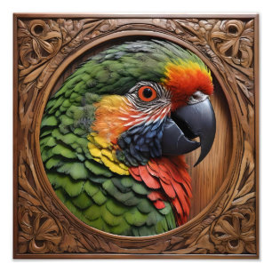 Wood Framed Australian Rainbow Lorikeet, Photo Print