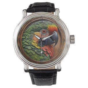 Wood Framed Australian Rainbow Lorikeet, Watch