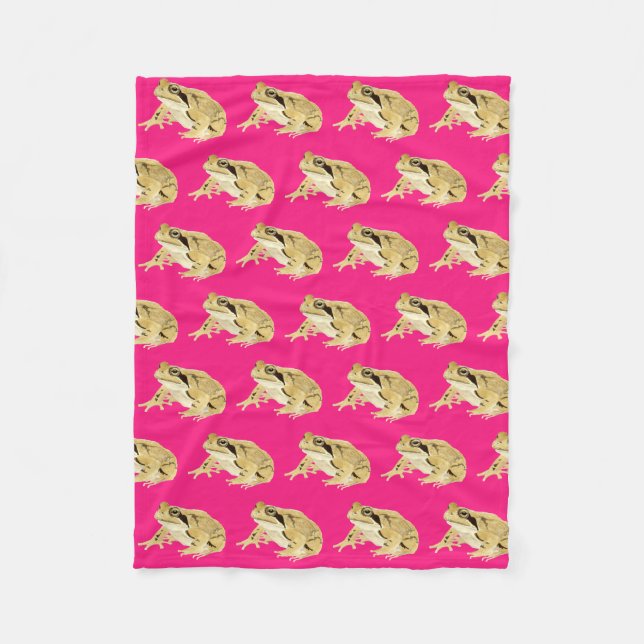 Wood Frog Fleece Blanket (Front)