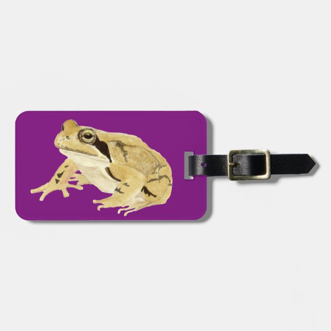 Wood Frog Luggage Tag (Front Horizontal)
