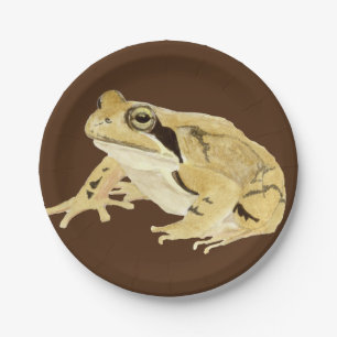 Wood Frog Paper Plate
