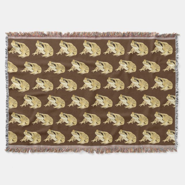 Wood Frog Throw Blanket (Front)