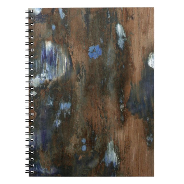 wood furniture aged texture spiral notebook (Front)