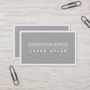 Wood furniture inspired framed grey white business card
