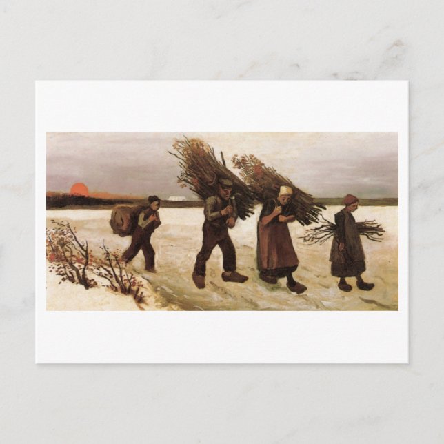 Wood Gatherers in the Snow Van Gogh Fine Art Postcard (Front)